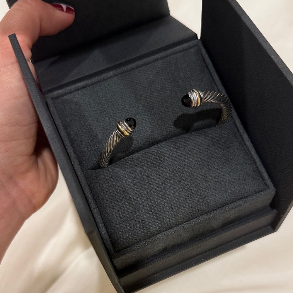 David Yurman Silver and Gold Bracelet with Black onyx